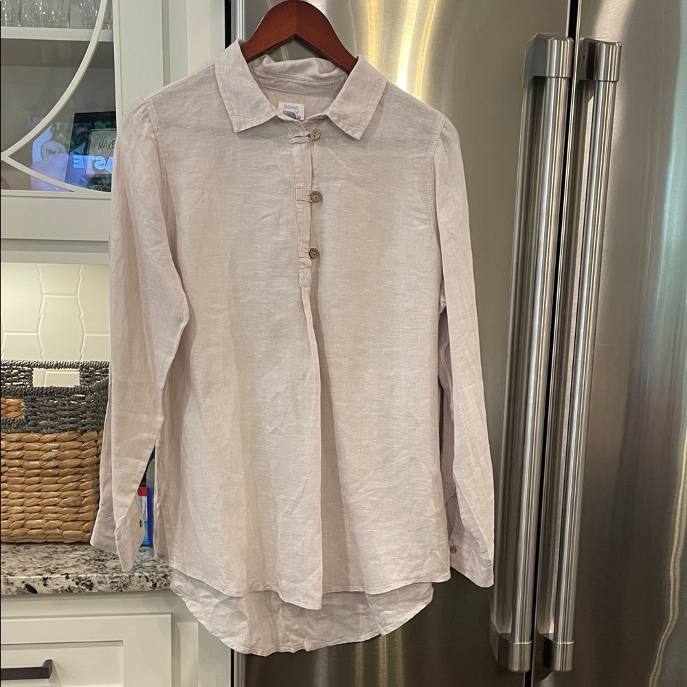 Sigrid Olsen Linen Shirt in Cream